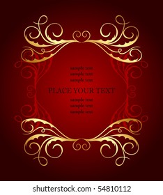 Illustration of beautiful vintage template. Vector