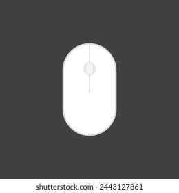 illustration of a beautiful white mouse. Wired and wireless  mouse, computer mouse logo and icon