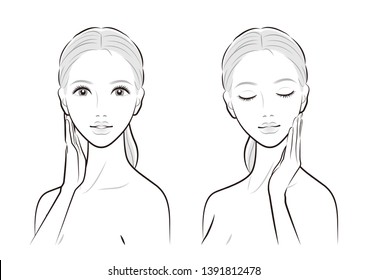 Illustration of a beautiful woman