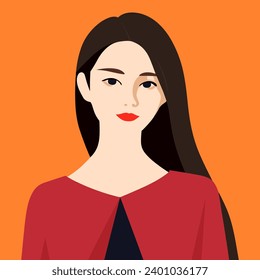 Illustration of beautiful Woman in portrait Style