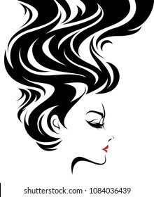 illustration of beautiful women, logo women face makeup on white background, vector