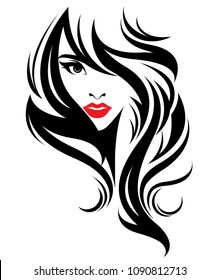 illustration of beautiful women, logo women face makeup on white background, vector