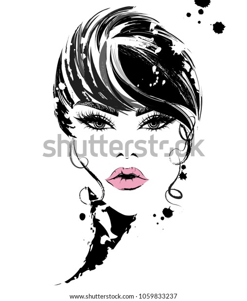 Illustration Beautiful Women Logo Women Face Stock Vector Royalty Free