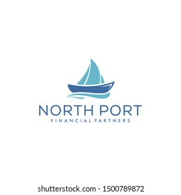 Illustration of a beautifully crafted ship boat with a large sail on it and small waves below.
