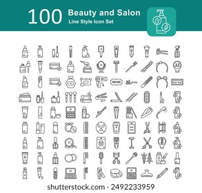 Illustration of Beauty and Salon Collection design Line Icon. Beauty and Salon Outline Icon Pack. Set of Beauty and Salon Line Icon