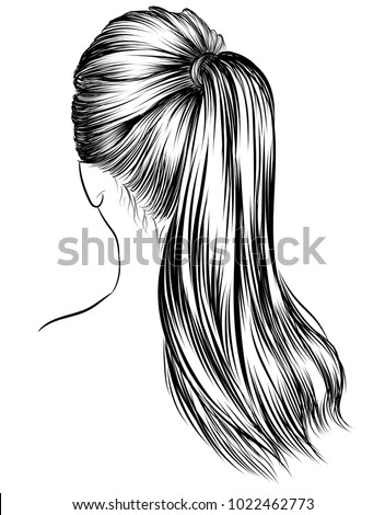 Illustration Beauty Woman Luxurious Classic High Stock 