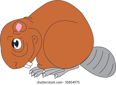 illustration of beaver