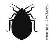 Illustration of bed bug silhouette