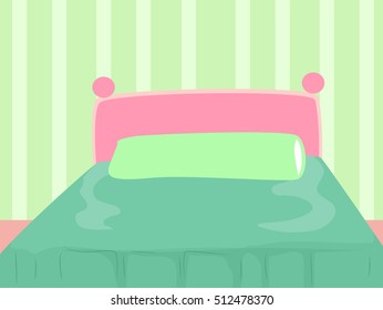 Illustration of Bed inside the Room