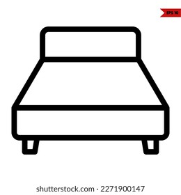 illustration of bed line icon
