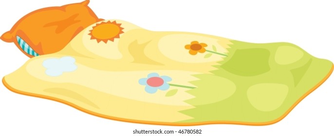illustration of bed on a white background