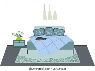 Illustration of a bedroom