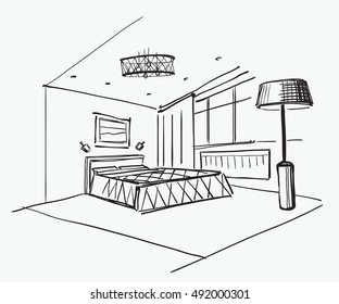 Illustration of the bedroom.