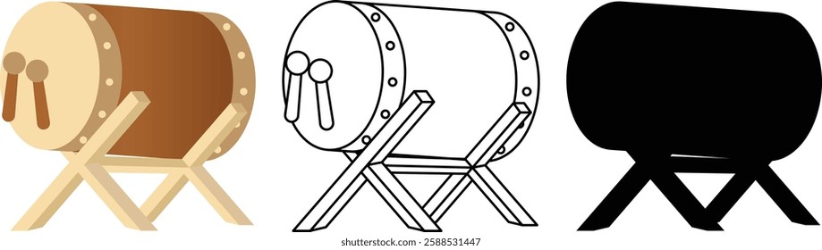 Illustration of Bedug Drum for Islamic Events Ramadan and Eid