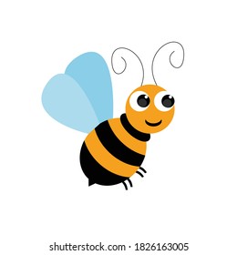 Illustration of bee design on white background