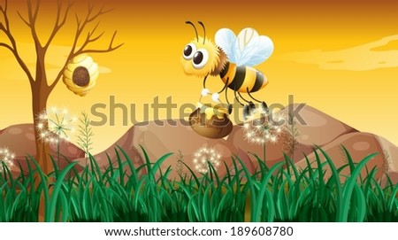 Similar – Foto Bild honeybee Natur Pflanze