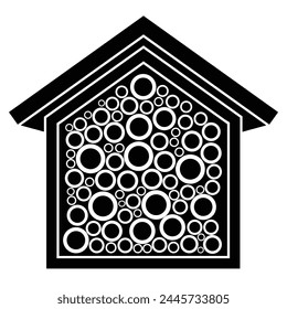 illustration of a bee hotel