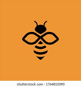 illustration of bee logo vector download