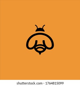illustration of bee logo vector download
