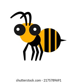 Ilustración de una abeja sobre el fondo del aislamiento.