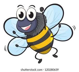 illustration of a bee on a white background