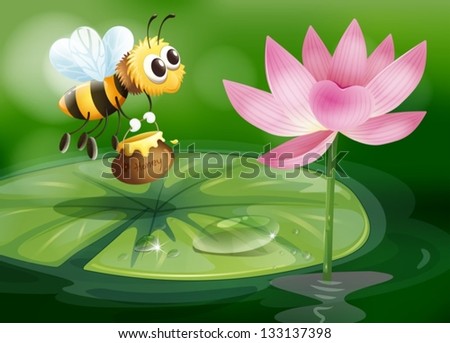 Similar – Foto Bild honeybee Natur Pflanze