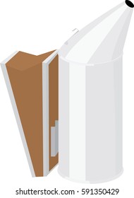 Illustration of a bee smoker.