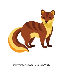 Illustration of Beech Marten Isolated on white