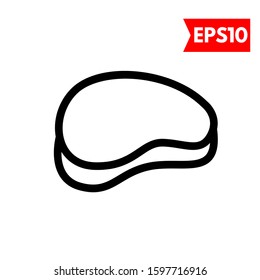 illustration of beef flat icon