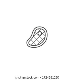 Illustration of Beef Outline Icon - Fast Food Icon Set Vector Illustration Design.