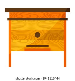 Illustration of beehive. Icon for food or production.
