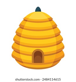 illustration of beehive on white