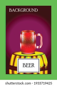 illustration beer background poster vector template