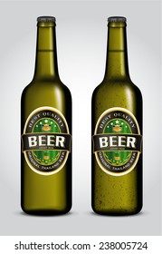 illustration of beer bottle with label 