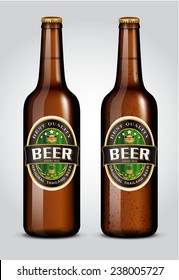 Illustration Of Beer Bottle With Label 