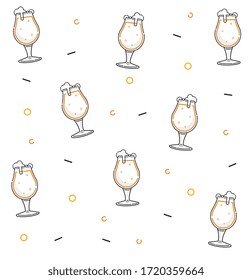 ILLUSTRATION OF BEER CUP ICONS FOR BREWERY