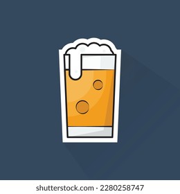 Ilustración de cerveza en diseño plano