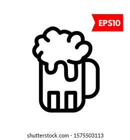 illustration of beer flat icon