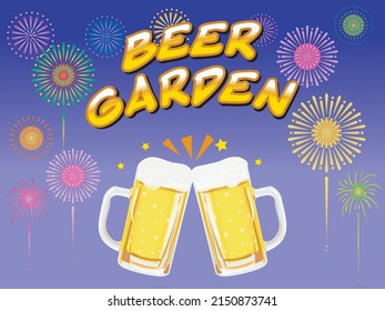 Illustration of the beer garden