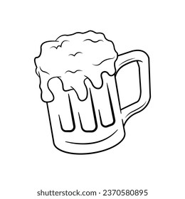 The Illustration of Beer Line Art