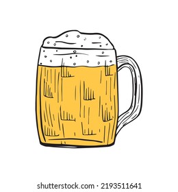 Ilustración de una taza de cerveza.