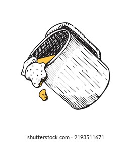 Illustration of a beer mug.