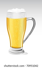 illustration of beer mug on gradient background