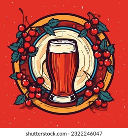 ilustración de un vector de jarra de cerveza