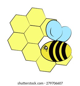 Illustration of bees