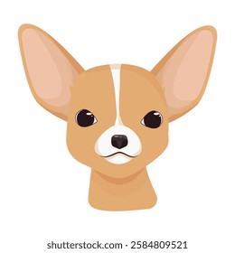 illustration of a beige chihuahua face