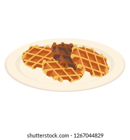Illustration of the belgian waffle