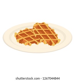 Illustration of the belgian waffle
