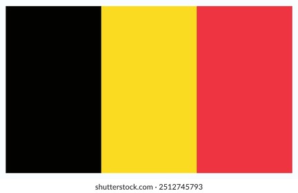  Illustration of belgim empire flag. The correct proportions and color