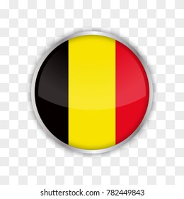 illustration of belgium flag with isolated transparent background